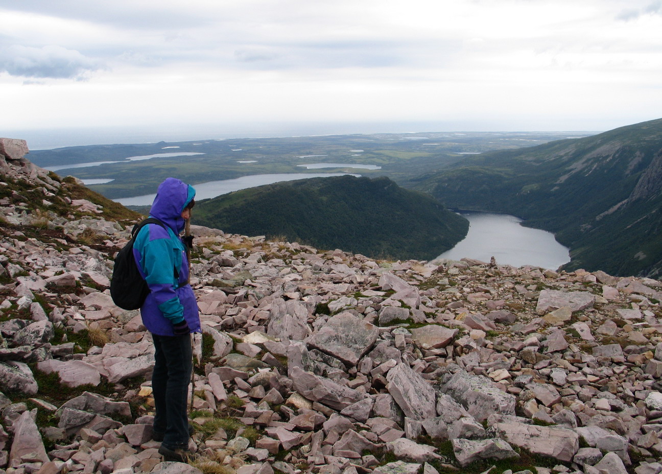 Miriam on Gros Morne summit. Photo by Ulli