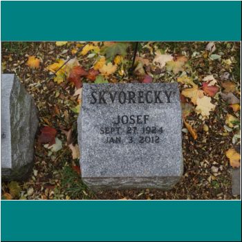 Josef Skvorecky, Necropolis Cemetery - Photo by Ulli Diemer